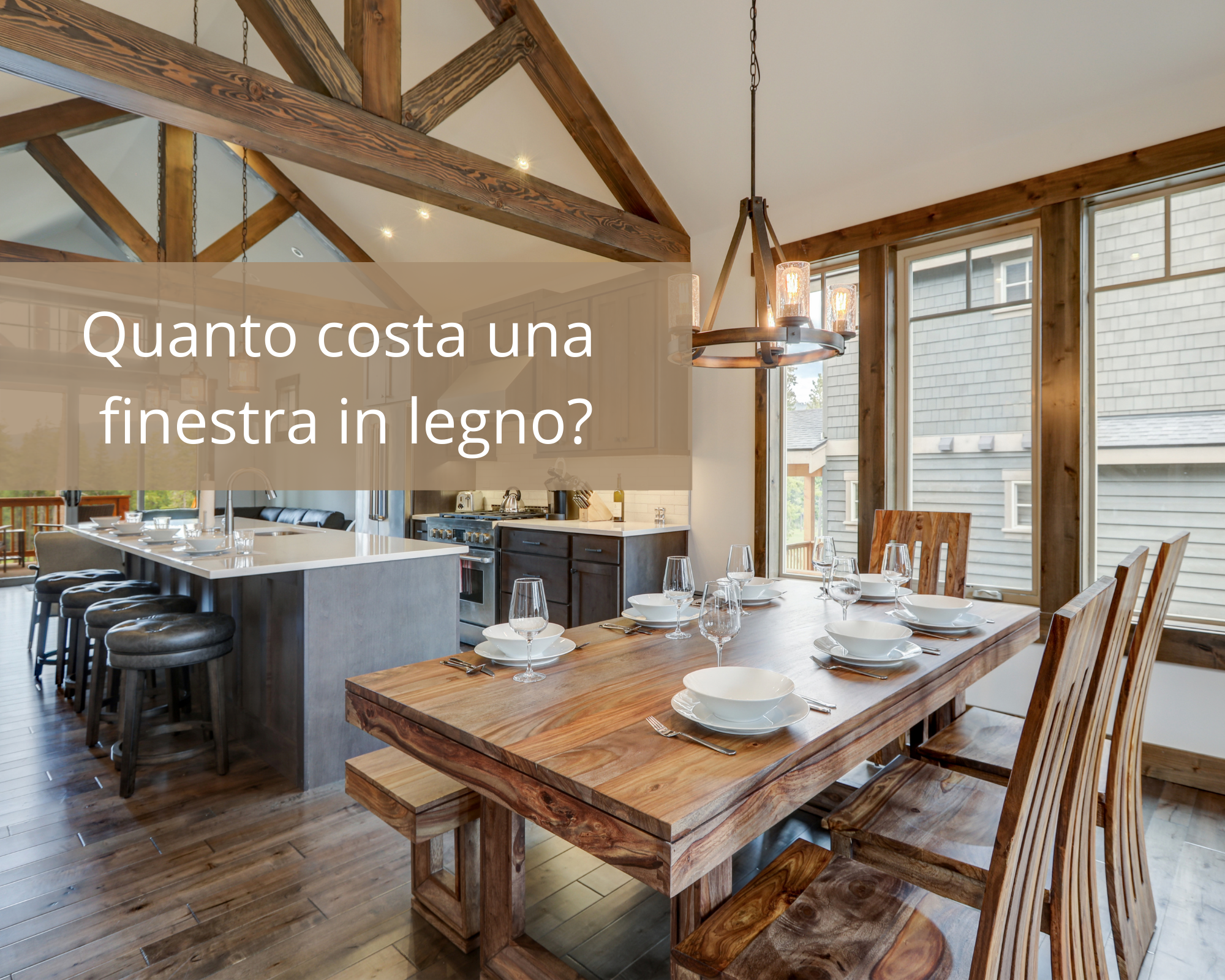 finestra in legno nel soggiorno