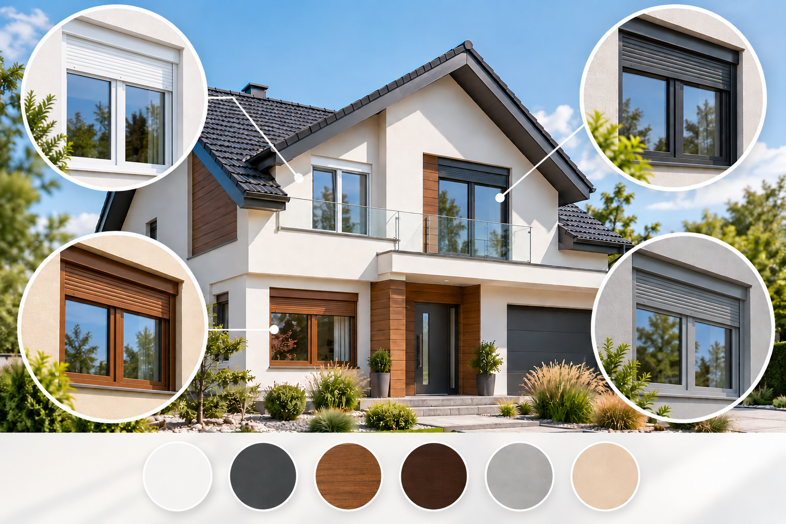 Come abbinare il colore delle finestre alla facciata della casa