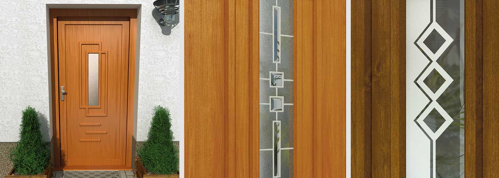 Pannelli per porte realizzati in laminato HPL, alluminio