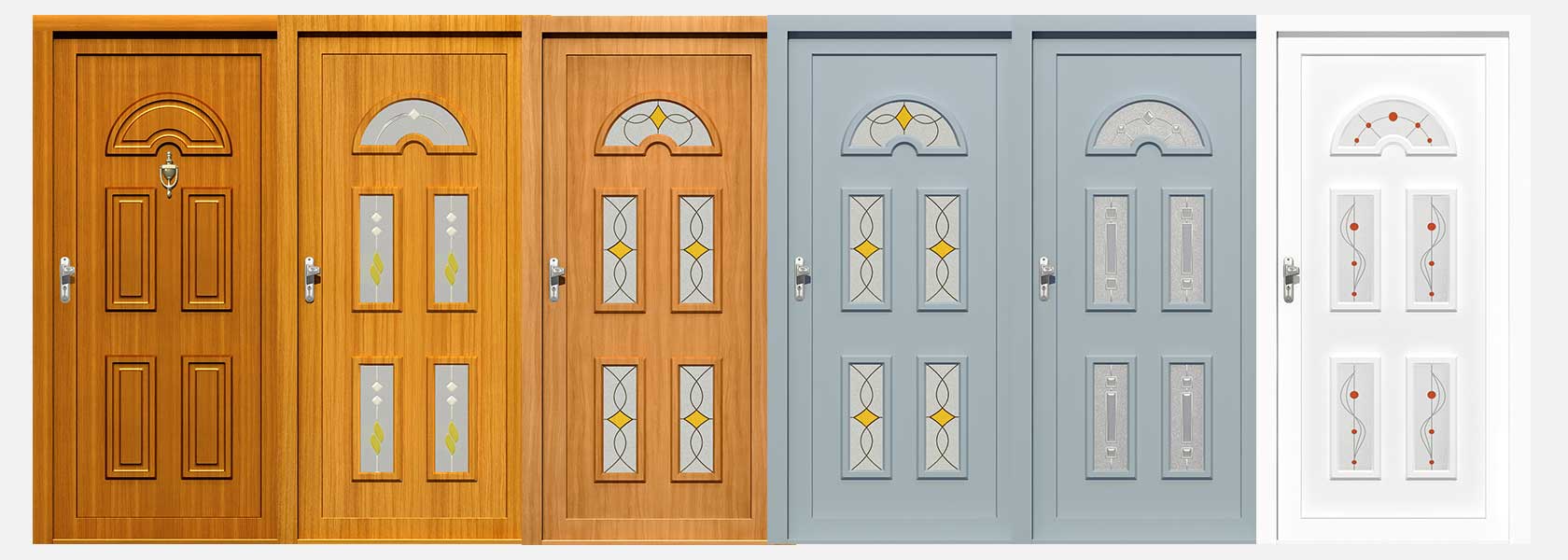 Pannelli per porte realizzati in laminato HPL, alluminio