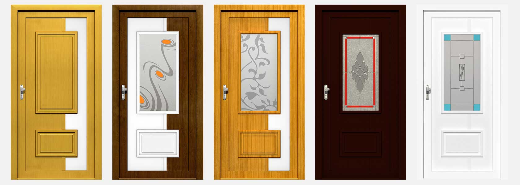 Pannelli per porte realizzati in laminato HPL, alluminio
