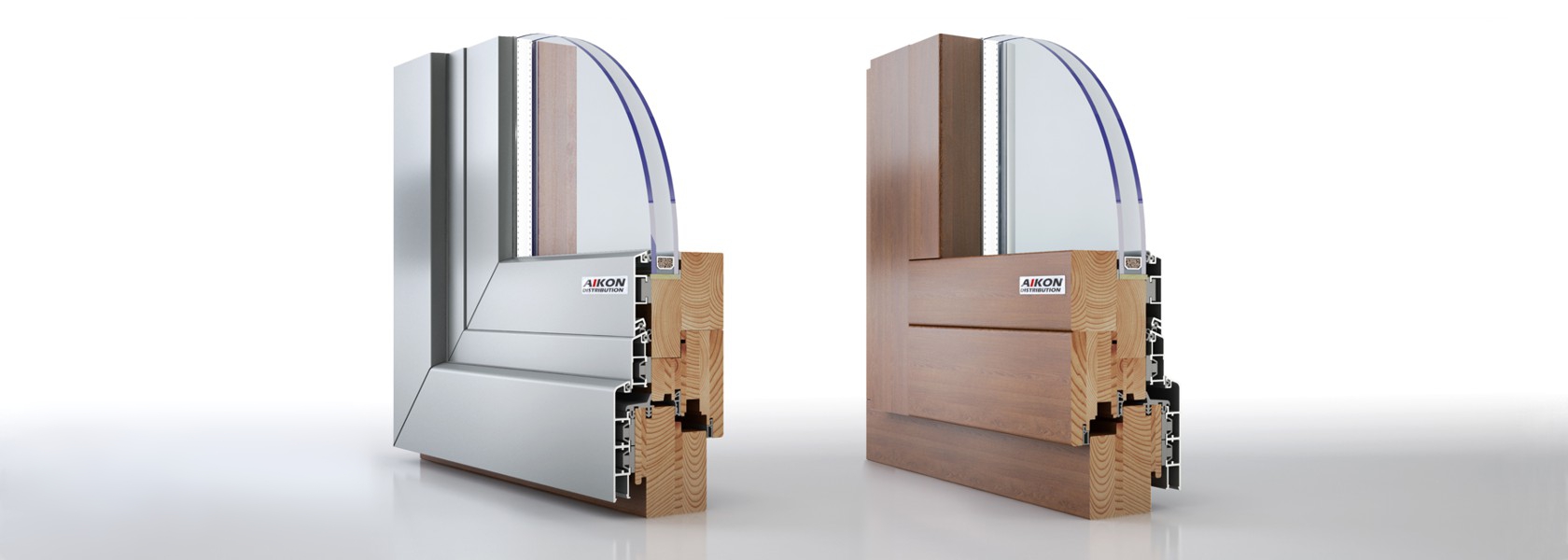 Le finestre e le porte finestre con rivestimento in alluminio