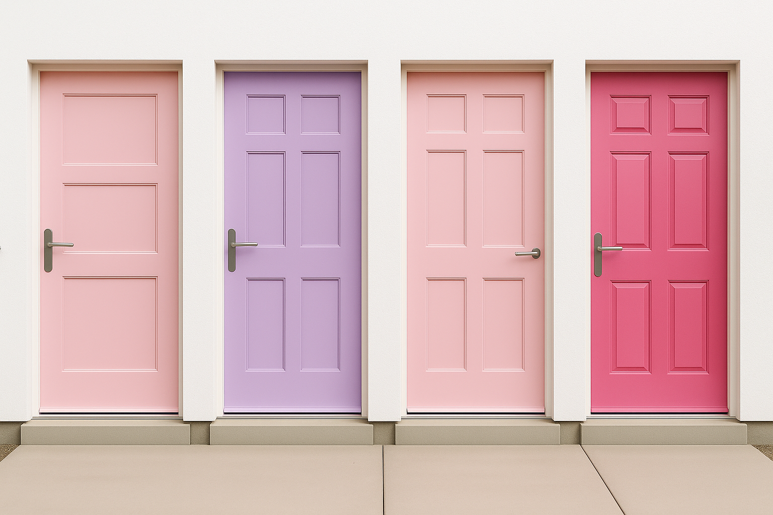 Porta d'ingresso rosa