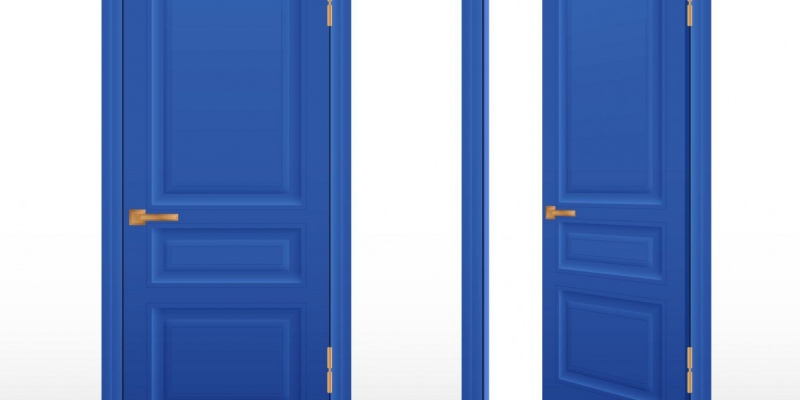 La porta d'ingresso blu