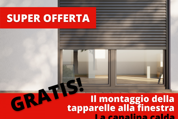 GRATIS - il montaggio della tapparelle alla finestra e la canalina calda