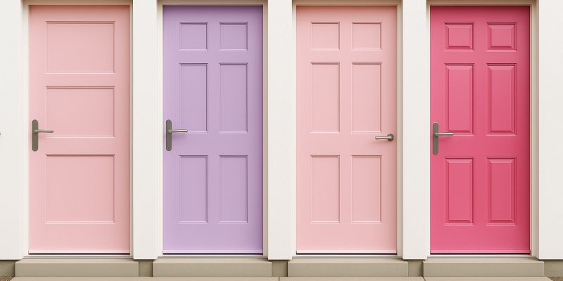 Porta d'ingresso rosa